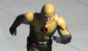 Exclusive... Grant Gustin Films A Fight Scene On The Set Of 'The Flash'