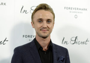 Cast member Tom Felton poses at the premiere of "In Secret" in Los Angeles